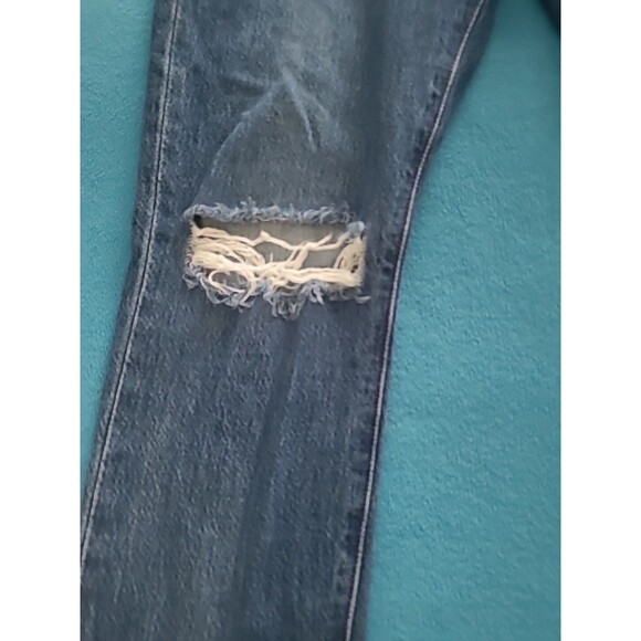 Levis Premium Womens 501 S Skinny Button Fly Jeans Distressed Big E Modern 28x30 - Picture 2 of 16